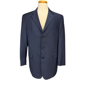 ERMENEGILDO ZEGNA VTG Exclusive Cloth 100% Wool Cambridge Men's Blue Blazer 45R